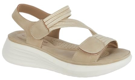 Shoe Tree Women’s Lightweight Comfort Sandals with Cushioned Platform Sole, Adjustable Straps – Summer Walking Sandals