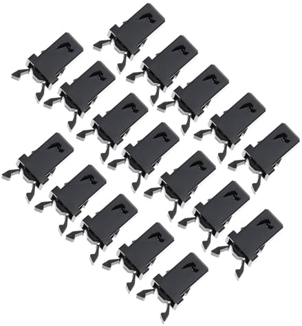 iplusmile 100pcs Universal Black Trash Can Lid Lock Clips Replacement Lid Latch for Garbage Bin, Diaper Pail Cover, Kitchen Waste Basket Accessory