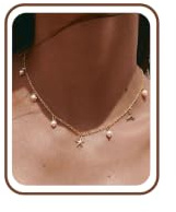 Roheafer Gold Shell Starfish Necklace for Women Non Tarnish Waterproof | 14k Gold Plated Layered SeaShell Conch Starfish Beaded Charm Stackable Necklace Beach Summer Vacation Essentials for Women