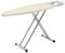 Tefal IB5100 Bügeltisch (Sicherheitsablage, Dampfbügelfläche ohne Durchtropfen, integrierte Kleiderstange, höhenverstellbar) Silber/beige