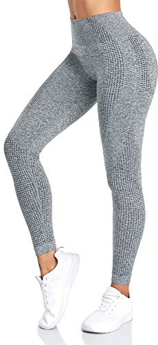 Yaavii Women Yoga Leggings Seamless High Waisted Tummy Control Yoga Pants for Gym Running Workout