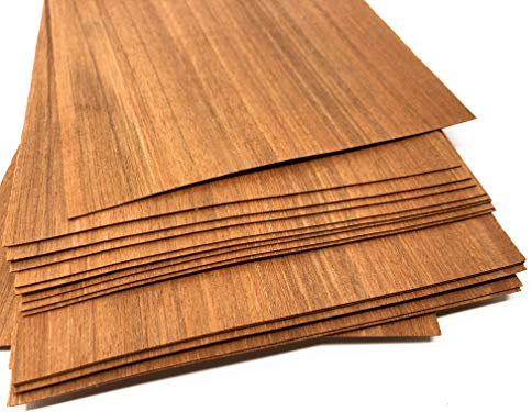 1qm Holzfurniere = 17-28 Echtholz Platten, Holz Set geeignet als Bastelholz, Heimwerken, Modelbau, Deko, DIY, Ausbesserungsarbeiten, Fotografie, Geschenk, Restauration, Schmuck (Laos)