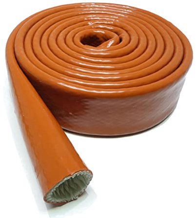 Hitzeschutzschlauch Silikon-Titan rot Meterware ID 40mm METERWARE *** VIELE GRÖSSEN *** Kabelschlauch Isolierschlauch Brandschutz-Schlauch Silikonschlauch Schutzschlauch Ölleitung