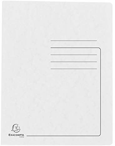 Exacompta - Ref. 39982E – Karton mit 25 Dokumentenmappen Iderama aus Hochglanzkarton 355 g/m² – FSC®-zertifizierte Mappe – Maße 24 x 32 cm für Dokumente im A4-Format – Farbe weiß