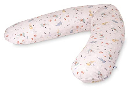 Julius Zöllner Jersey amningskudde ca. 190 cm | Fyllning 42 liter EPS-mikropärlor | Tillverkad i Tyskland | Skydd av 100% bomullsjersey | OEKO-TEX® Standard 100 | Little Otti