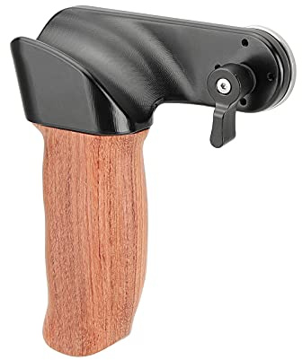 CAMVATE Ergonomic Wooden Hand Grip with Rosette M6 Thread Screw Connection for Camera Shoulder Mount Rig(Left Hand) - 2926
