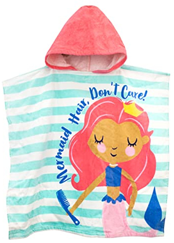 Harry Bear Mädchen Meerjungfrau Prinzessin Badeponcho Kinder Handtuch Poncho Mehrfarbig Einheitsgröße