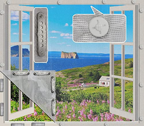 BKSAI Fliegengitter Fenster Insektenschutz Magnet ohne Bohren Moskitonetz Dachfenster Fliegenschutzgitter (Fliegengitter 100 * 130CM)