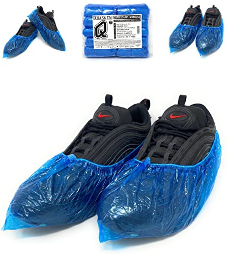 1000 Copriscarpe Monouso PE 3gr. - Alta Resistenza agli Strappi - Elastico Rinforzato - DPI Dispositivi di Protezione Individuale - Pulizia per la Casa