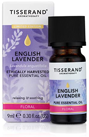Tisserand Aromatherapy - Ethically Harvested English Lavender Essential Oil, Massage - Ethically Harvested English Lavender, Bath, Aromatherapy - 100% Pure and Natural Essential Oil - 9 ml