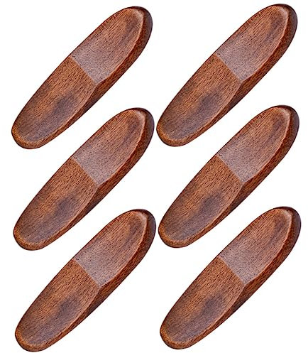 KICHOUSE 6pièces Porte-Baguettes Bois Multifonction Repose-Couverts Japonais pour Cuisine Et Table Support Stable pour Baguettes Cuillère Fourchette Accessoire De Table Élégant