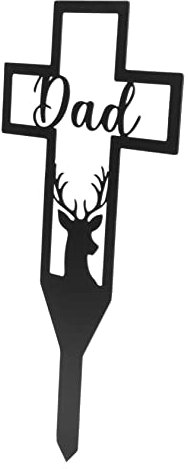 BESPORTBLE Friedhofskreuzstecker Metallkreuz Gartenstecker Für Trauer Grabschmuck Gedenkstecker
