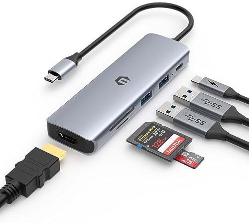 SUTOUG USB C Hub, 12 in 1 with 4K HDMI, 100W PD, 5 USB Ports, SD/TF, Ethernet, for MacBook Pro/Air, iPad Pro, Laptops & Monitors