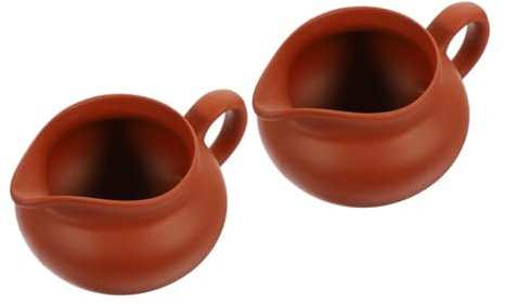 Cabilock 2 Pièces pot à lait en céramique huilier ceramique vase ceramique tasses à café expresso bouilloire domestique machines à café cafetière cruche vintage tasse de ménage manuel sauce