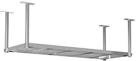 SnamicE Deckenregal aus Edelstahl, schwebende Regale, Blumenständer, einlagiges Hängeregal, für Wohnzimmer-/Küchenregale (Farbe: Silber, Größe: 90 x 35 x 80 cm) (Silber 120 x 35 x 80 cm)