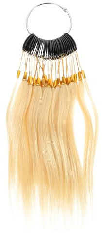 FRCOLOR 30stücke Haarfarben-probenring Aus Echthaar Haarfarben-testprobe Für Friseure Farbtrainer Und Salons Haarfarbenprobe Zum Ausprobieren