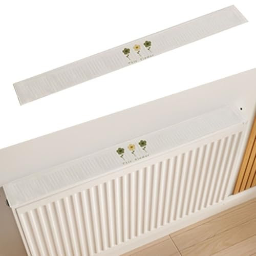 Copertura antipolvere per radiatore, fissaggio magnetico, traspirante, in cotone e lino, decorazione per termosifone, per soggiorno, camera da letto, ufficio (40 x 10 cm)