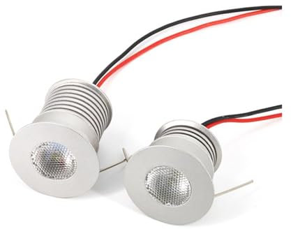 LGJEGD Mini-LED-Downlight-Umgebungsstrahler, dimmbare Einbauleuchte DC12–24 V, 3 W, Unterschrankbeleuchtung, Innenschrankleuchte (Warm White 3000k,DC12-24v)