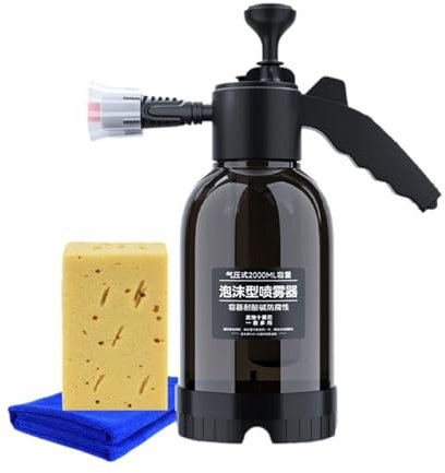 Lancia Di Schiuma Di Neve | 2L Nebulizzatore Schiumogeno, Spruzzatore a Pompa Manuale per Autolavaggio, Pistola Tubo da Giardino