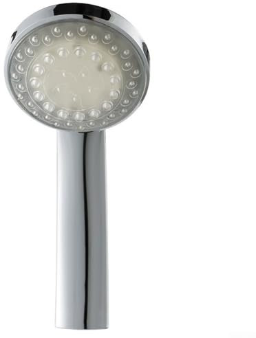 Soffione doccia con luce LED a 7 colori, soffione doccia a LED dinamico ad alta pressione con generatore a turbina d'acqua integrato, per bagno