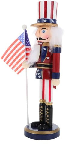 OSOLADY 1pezzi Soldato Di Noce Legno Decorazione Natalizia Per Ufficio e Casa Puppets Classici Dipinti Mano Per Amanti Del Natale