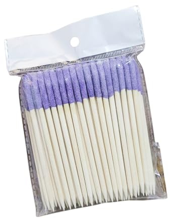 Palillo de madera de doble cabeza para uñas con detalles finos, barra de pulido de cutículas, para manicura y pedicura