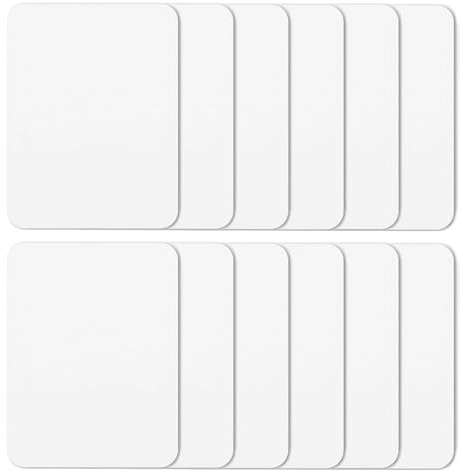 12Pcs Iron on Patches, White Repair Patches for Clothing 100% Cotton Fabric DIY Patch 4.9x3.7 for Clothes Pants Repair Bags Hole Repairing Decorating Inside Outside, 7.5 cm x 10.5 cm