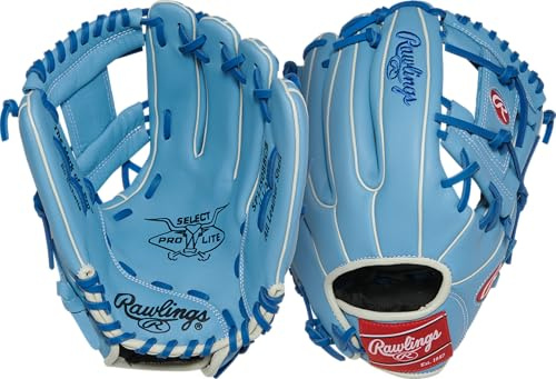 Rawlings | Select Pro Lite Series BO BICHETTE Youth Baseball Glove | 11.5 | Right Hand Throw | Columbia Blue/Royal