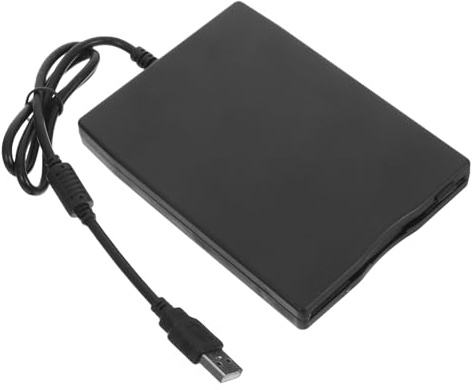 LOORGVEL Lecteur de Disquettes Externe USB 3,5 Pouces en Abs Noir, Compatible Ordinateurs Portables Bureau, Transfert Rapide de Données pour Usage Professionnel