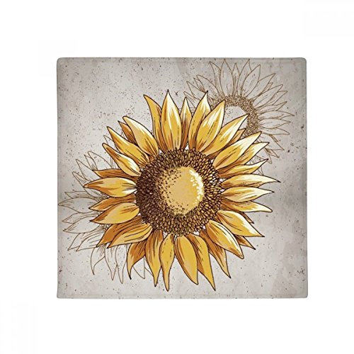 DIYthinker Tournesol Graines de Tournesol Fleur Plante antidérapant Tapis de Sol pour Animal Domestique Porte de Cuisine de Maison carré 80 cm Cadeau
