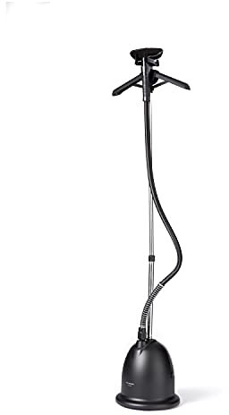 Steamery Vertikal Steamer Dampfglätter Cumulus für Heim, 1750W, Aufhänger, Hitzeschutzhandschuh, 60 Minuten intensives Dampfen, Faltenentferner Schwarz