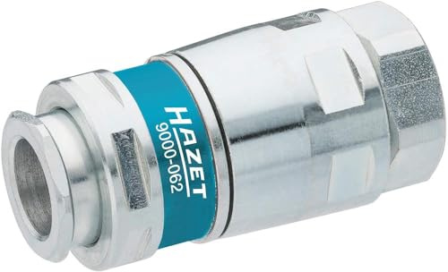 HAZET Druckluft (Sicherheits) Kupplung 9000-062, Stahl, vernickelt | Stahl, vernickelt, 193 g, Antrieb vernickelt, 400180 Zubehör , Verbindungsteile, Ersatzteil verfügbar