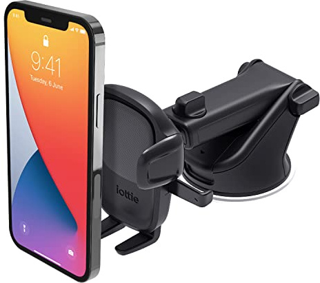 iOttie Car Phone Holder Mount Easy One Touch 5 Dashboard & Windshield Universal Desk Stand for -iPhone, Samsung, Moto, Huawei, Nokia, LG, Smartphones