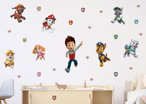 AG Design Paw Patrol Delar till hjälp, dekorativa klistermärken för väggar, möbler och inredning av ett barnrum, 65 x 85 cm, DK 2323, flerfärgad, 65 cm x 85 cm