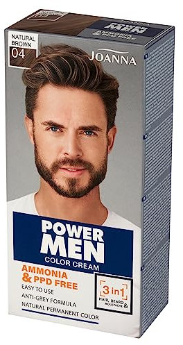JOANNA JOANNA AV2023 - Tintura per capelli naturale da uomo, 30 g, crema colorante permanente per capelli, barba e baffi, copre i capelli grigi, colore avorio