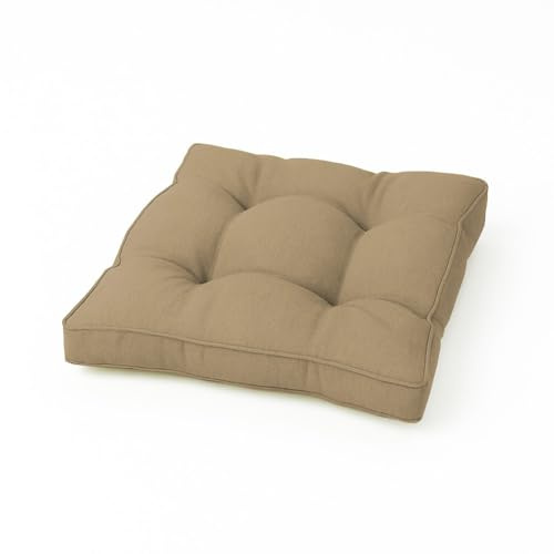 chilly pilley Loungekissen Rattansessel Auflagen Rattanpolster Rattan Lounge Set Gesteppt Sitzkissen Kissen Rückenlehne mit Keder Loungekissen (Sitzkissen 80x60x10, Cappuccino)