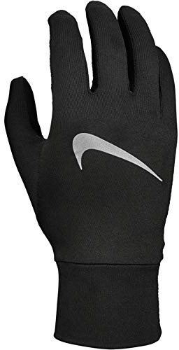 Nike Womens Accelerate Running Gloves Black/Black/Silver S, schwarz