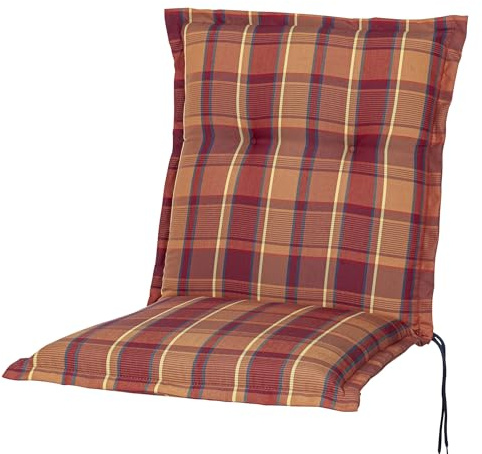 Kettler Polen KETTtex 2136 Auflage Niederlehner Florence orange-rot kariert 100x49x8 cm Sitzpolster