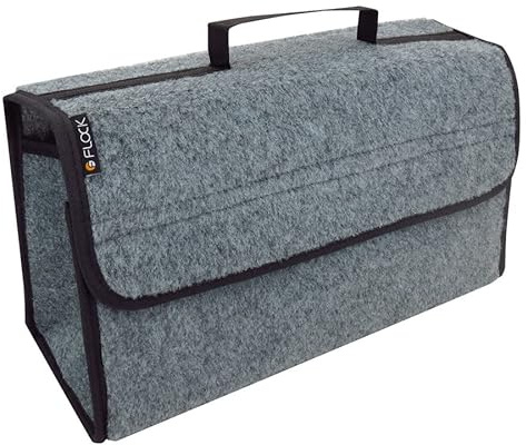 Ricambi auto Kofferraumtasche Toolbag Größe L | Nadelfilz | Kofferraum-Organizer | Auto-Tasche | Grau