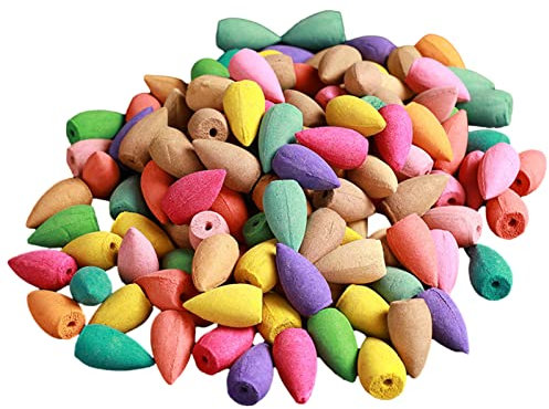 QARIDO Räucherkegel, 60/100/300 Stück zurück fließender Räucherkegel, Geburtstagsgeschenk Ideal für Spa Yoga Meditation, Aromatherapie