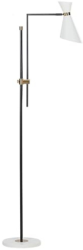 Beliani Stehlampe Metall weiß/schwarz 155-180 cm modern elegant Melawi