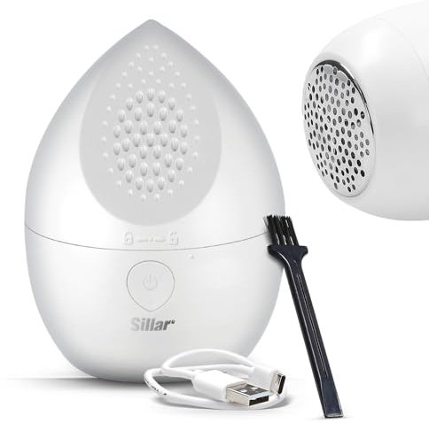 Sillar Electric Lint Bobble Remover and Fabric Shaver with 3 Blade, Fabric Shaver, USB Rechargeable | Removes Fluff and Lint from Clothing and Textiles