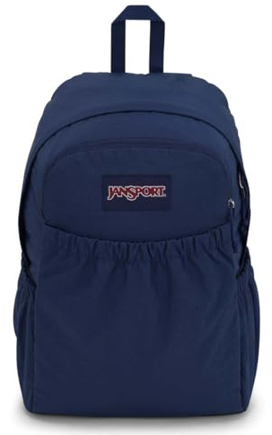 JanSport Sac souple – Panneau arrière entièrement rembourré – Rangement confortable et idéal, bleu marine, One Size, Jansport Sac souple