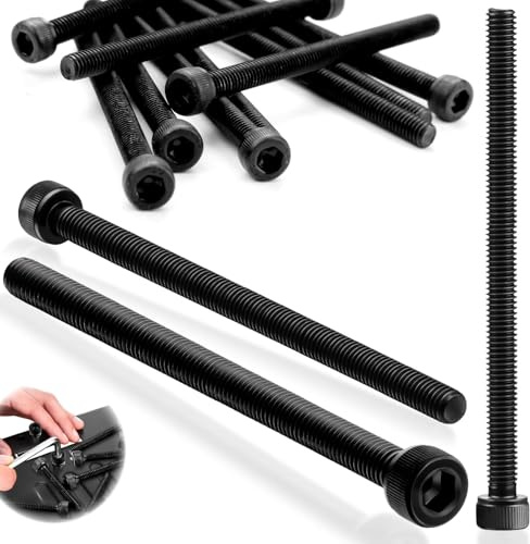 SWTYExt 20 Stk Zylinderschrauben M6x80mm Innensechskant Schrauben Schwarz | M6 Zylinderkopfschrauben, DIN 912, Inbusschrauben, Kohlenstoffstahl, Gewindeschrauben, Sechskantschrauben, für Reparieren