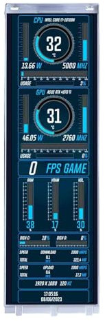 VSDISPLAY 14.5 pollici 2560x720 2K IPS Touch LCD Monitor Per Y70 PC Case, per Aida64 CPU GPU Computer Gaming PC caso, Tipo C Ingresso video