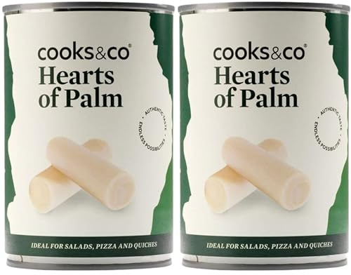 Cooks & Co Hearts of Palm 400g (Pack of 2) - Tender & Versatile Gourmet Vegetables for Salads, Stir-Fries, and Appetisers