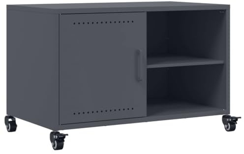 vidaXL TV-Schrank Anthrazit 68x39x43,5 cm Stahl