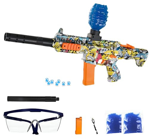 FunBlasters – Gel Blaster Gun ARP9 – Pistolet à Bille Eau Electrique Automatique – 20000 Balles et Lunettes – Watersoft Puissant Fusil Arme Mitraillette - Adulte Gelfire Water Gun (Multicolor)