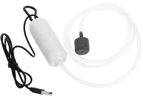 ORFOFE Portable USB Luftpumpe Für Aquarien Geräuscharme Kompakte Sauerstoffpumpe Für Fischbecken Und Aquarien Effiziente Belüftung Für Gesunde Fische Und Pflanzen