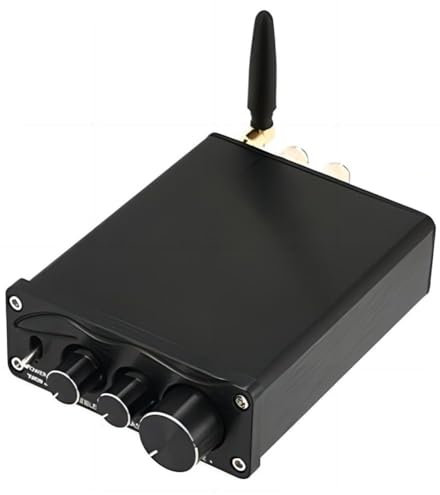 ISKDJBJG Amplificador de Sonido HiFi MA12070 80Wx2 Bluetooth 5.0 Amplificador de Potencia de Audio EstéReo para Cine en Casa Amplificador de Karaoke-Negro
